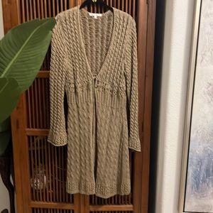 Long woven cardigan, medium size